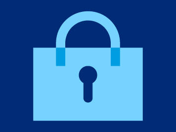 padlock blue graphic